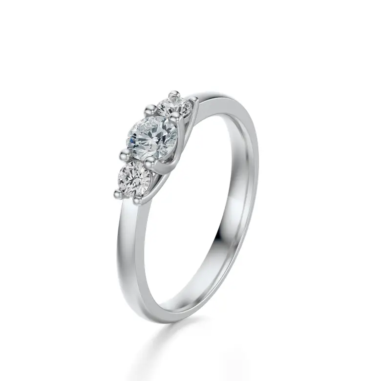 Pierścionek z diamentami białe złoto AJPZ_053